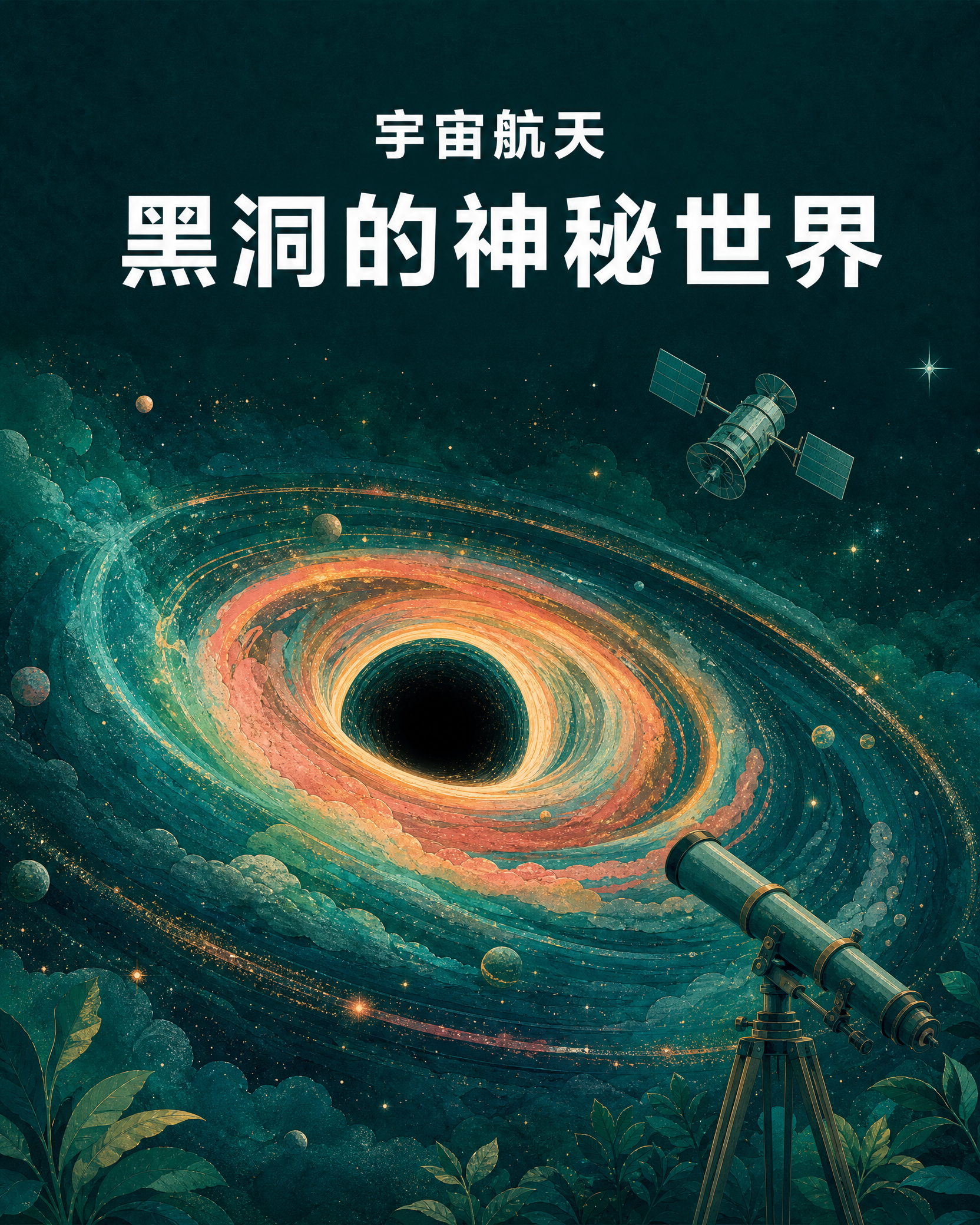 宇宙航天 黑洞的神祕世界課程插畫